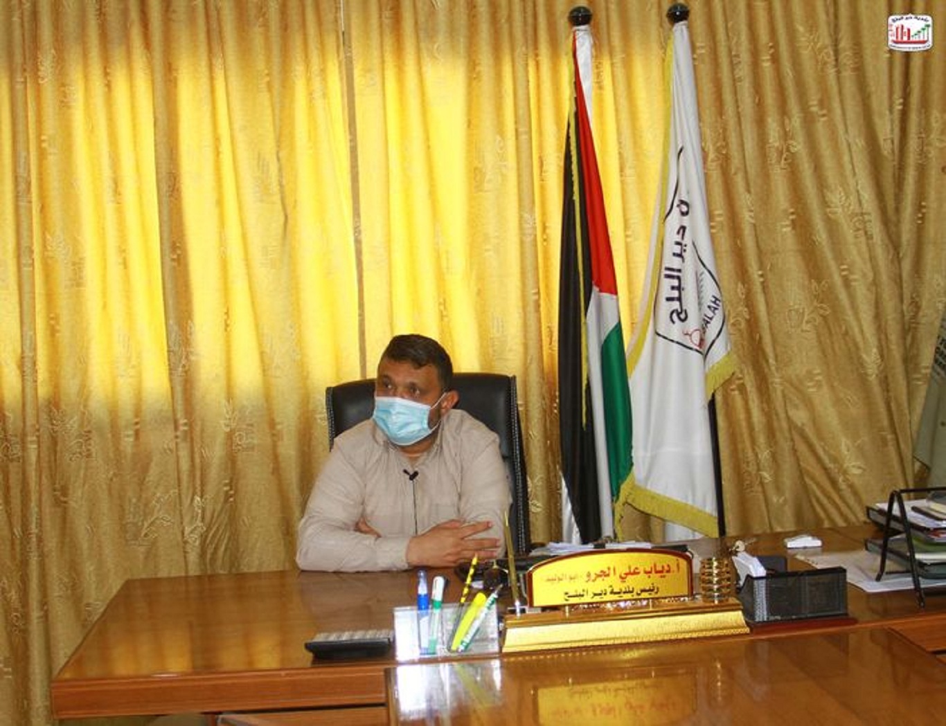 رئيس بلدية دير البلح دياب الجرو في تصريح صحفي