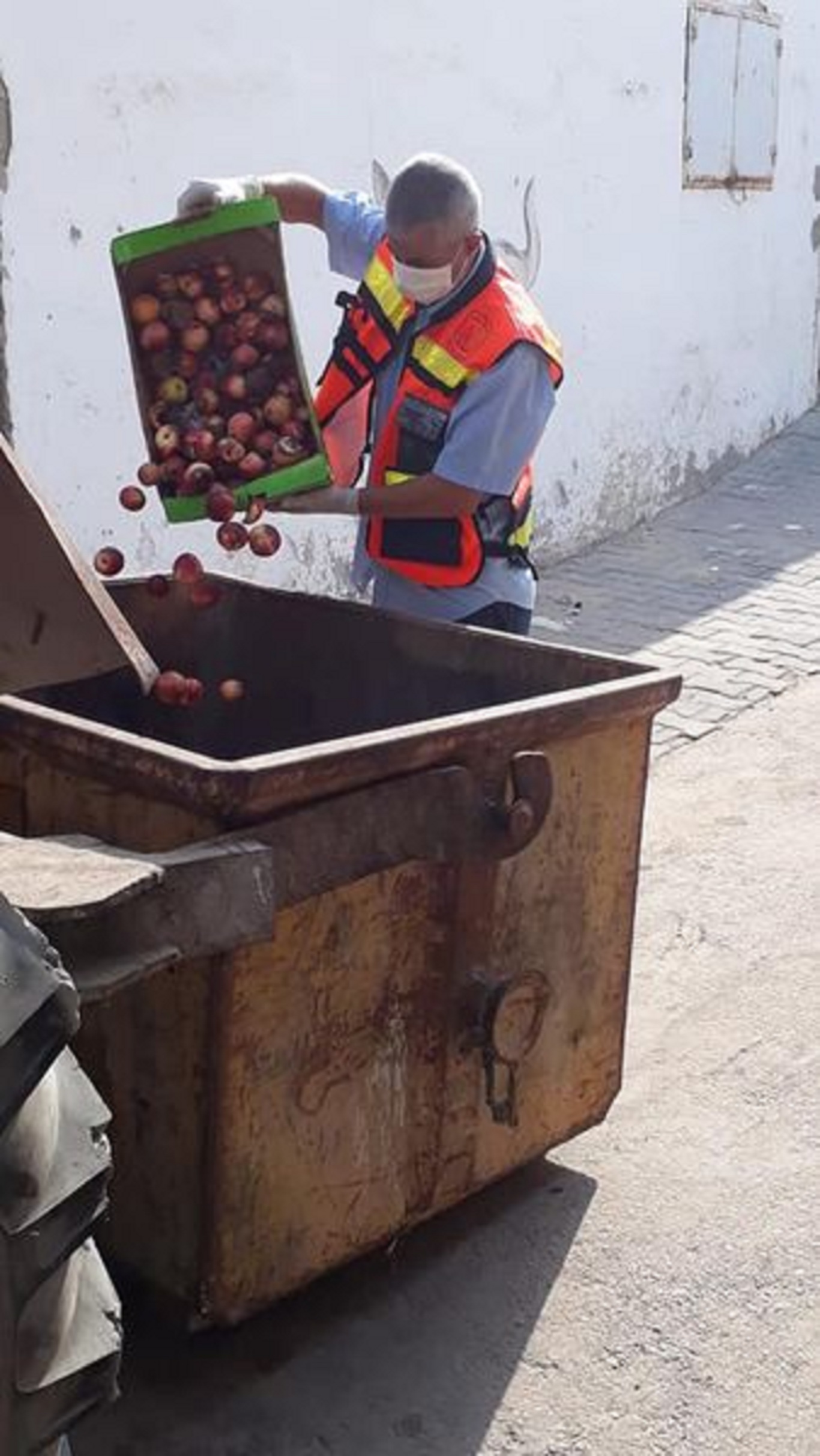 اتلاف 150 كيلو خوخ فاسد