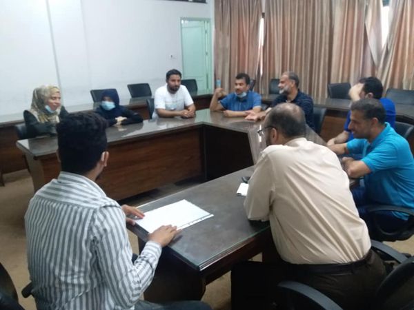 بلدية دير البلح تستقبل وفد من جمعية الضمير لذوي الاعاقة السمعية وجمعية رنين الصمت للصم