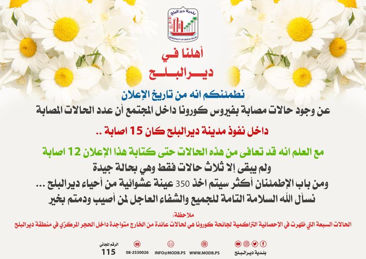 نتائج عينات فحص عشوائي لفيروس كورونا