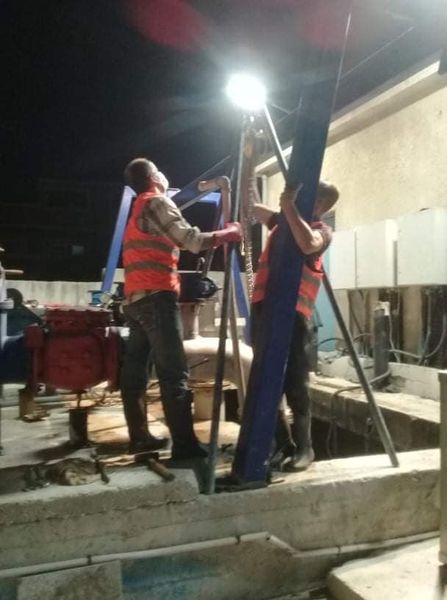 البدء بمشروع صيانة محطات ضخ الصرف الصحي بدير البلح