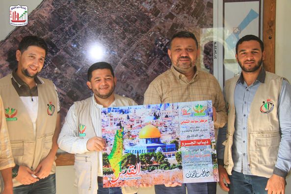 بلدية دير البلح تستقبل وفد من مركز سواعد الشبابي