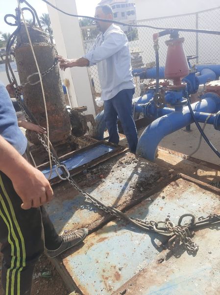 الانتهاء من صيانة مضخة الصرف الصحي بالبركة لرفع كفاءه عملها خلال المنخفضات الجوية