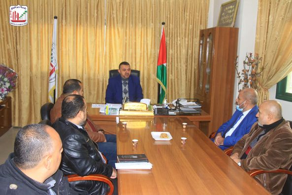بلدية دير البلح تستقبل وفد من نقابة العاملين في البلديات - قطاع غزة