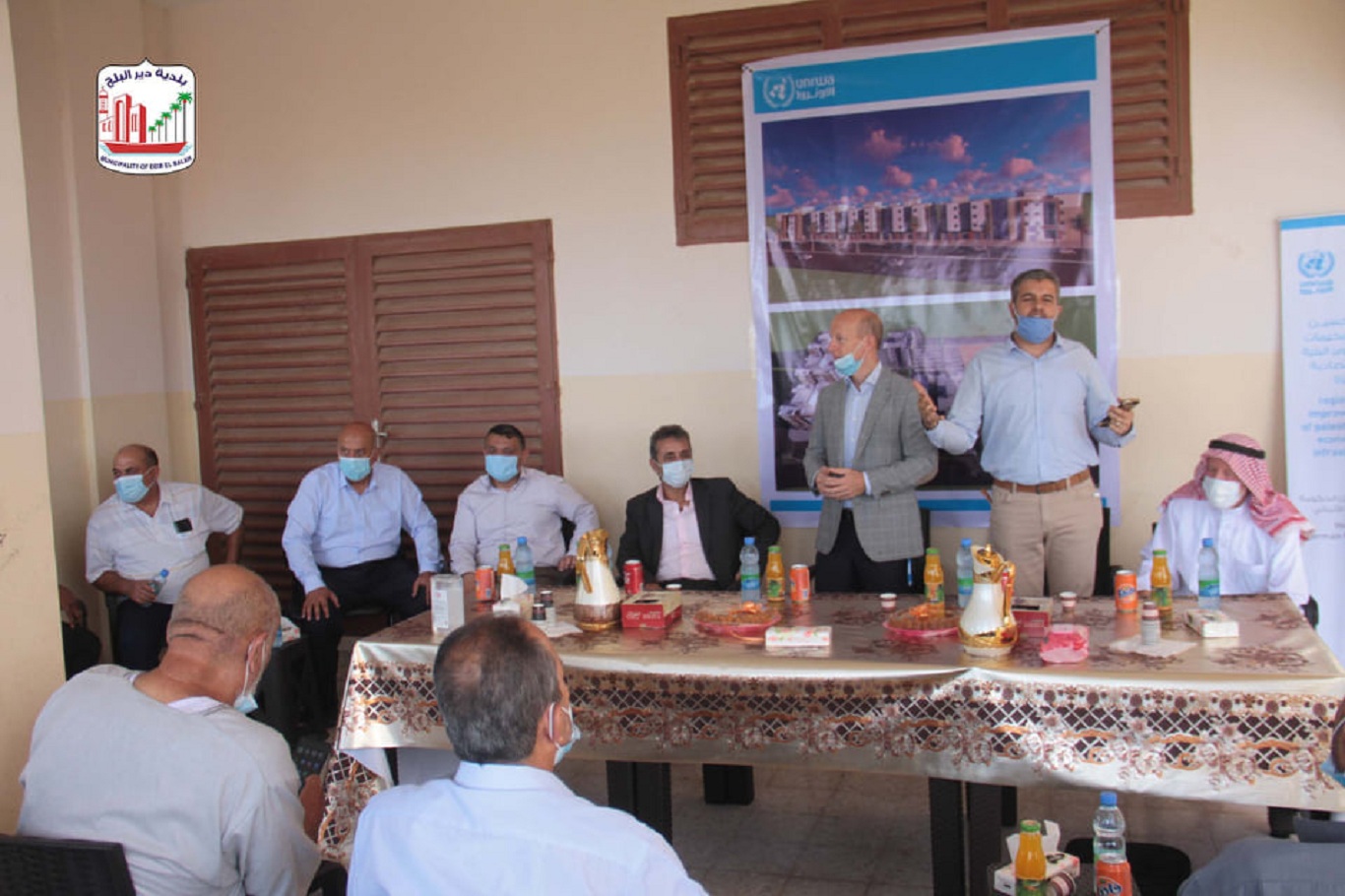 وضع حجر الأساس لمشروع إنشاء مبنى نادي اتحاد شباب دير البلح